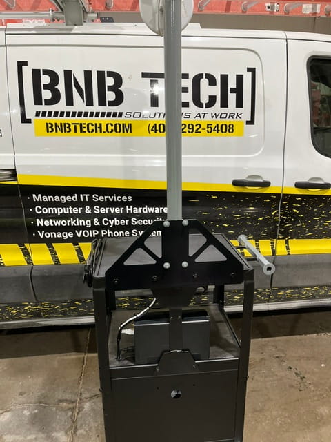 Custom Fabricated Roller Cart - Back View