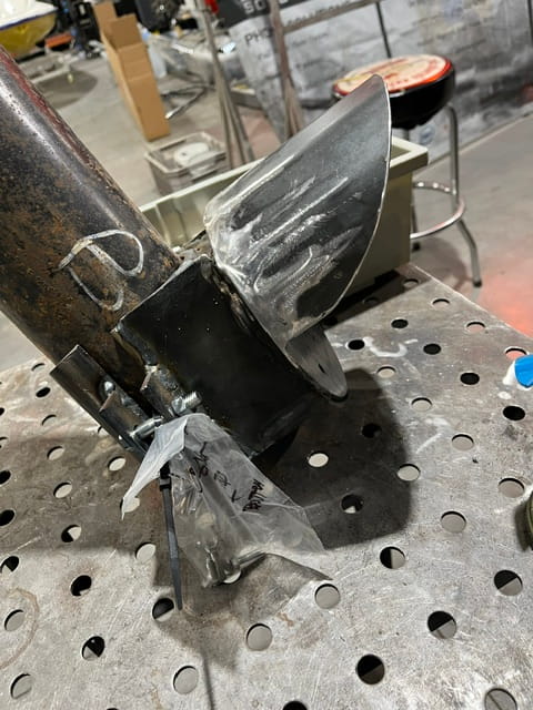 Custom Fabricated Security Camera Mount - Side View