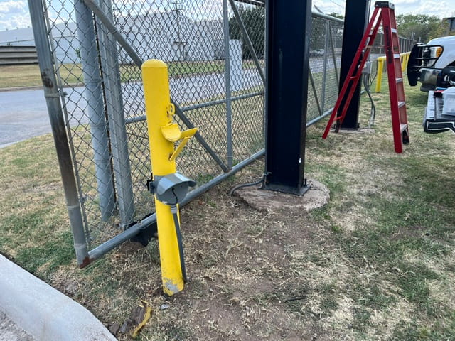 Custom Fabricated Security Camera Mount Installation